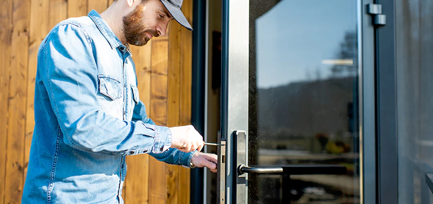 Frameless Glass Storefront Door Locks Replacement in Brentwood, CA